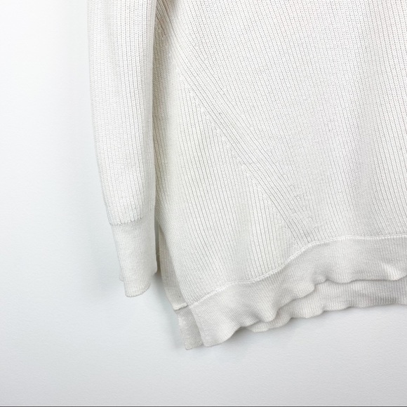 Athleta | Ivory Rest Day Asymmetric Sweater - Picture 7 of 13